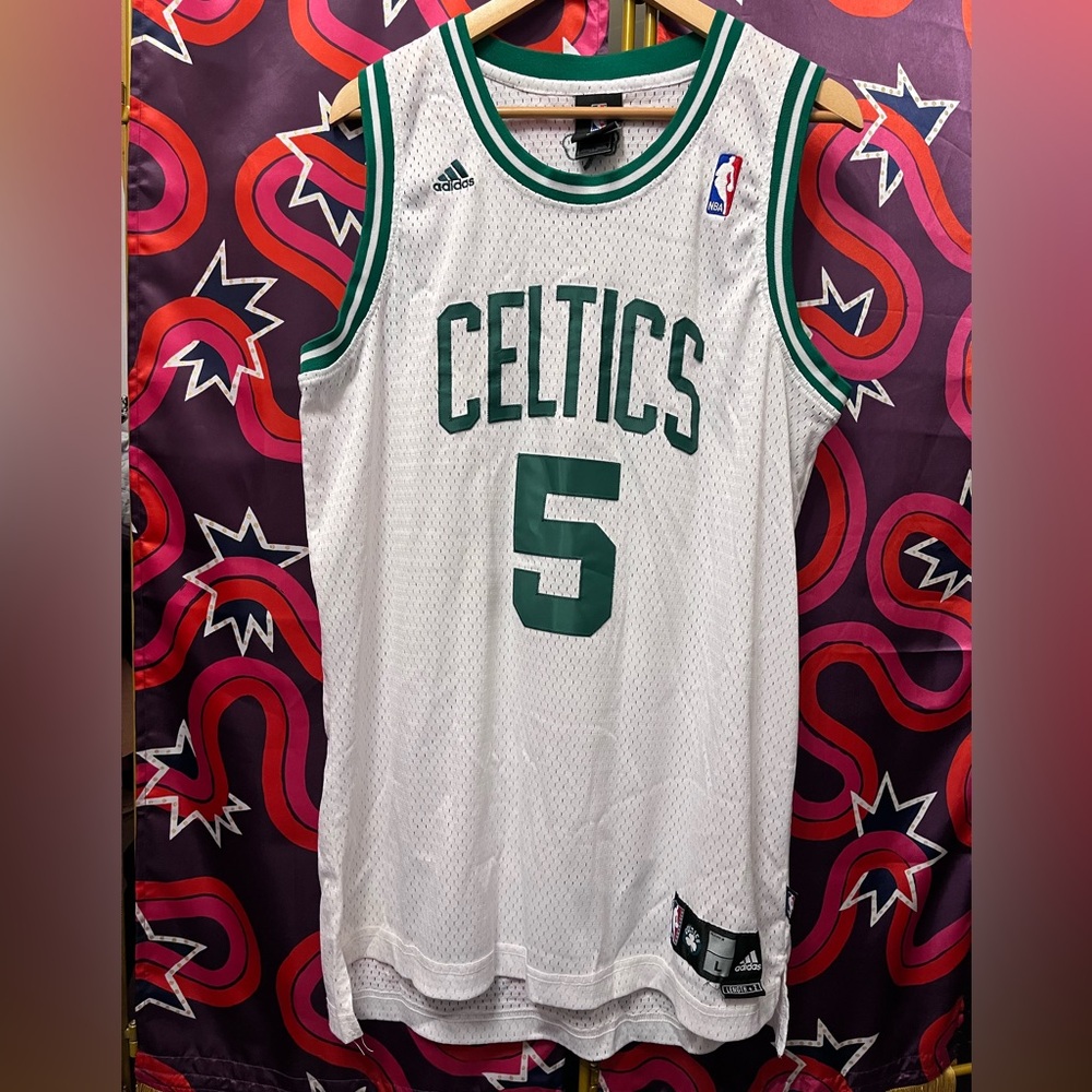 Adidas Garnett Kevin 5 Boston Celtics NBA Sewn Stitched Jersey 7993A Swingman